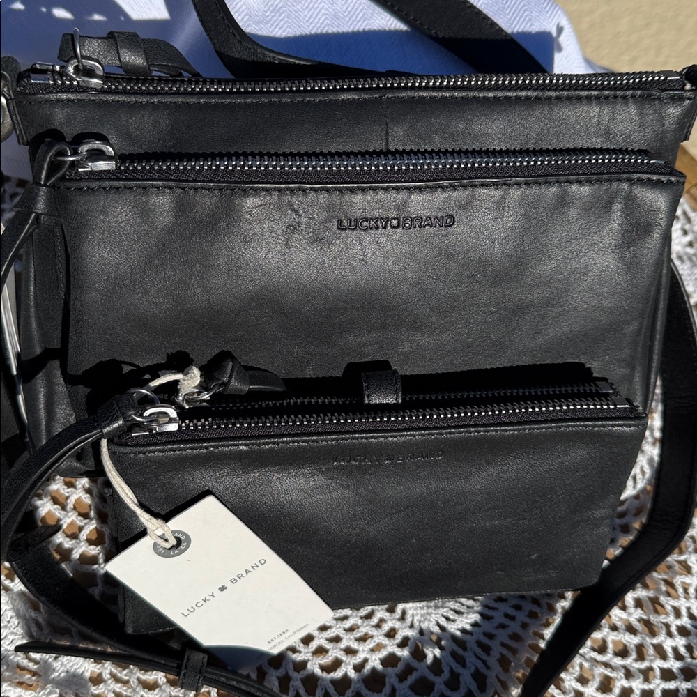NWT! MSRP $216 Lucky Brand Muti-Pocket Crossbody Bag & Wallet